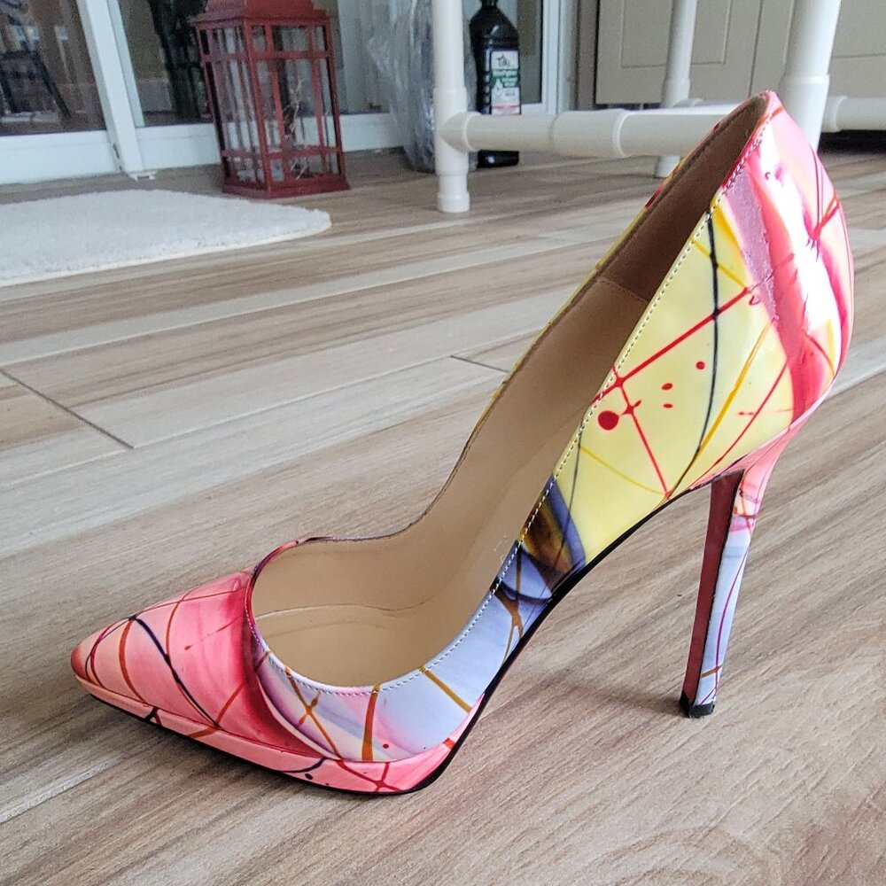Christian Louboutin Pigalle 120 Pollack Patent Leather Shoes. Eur. 35.5